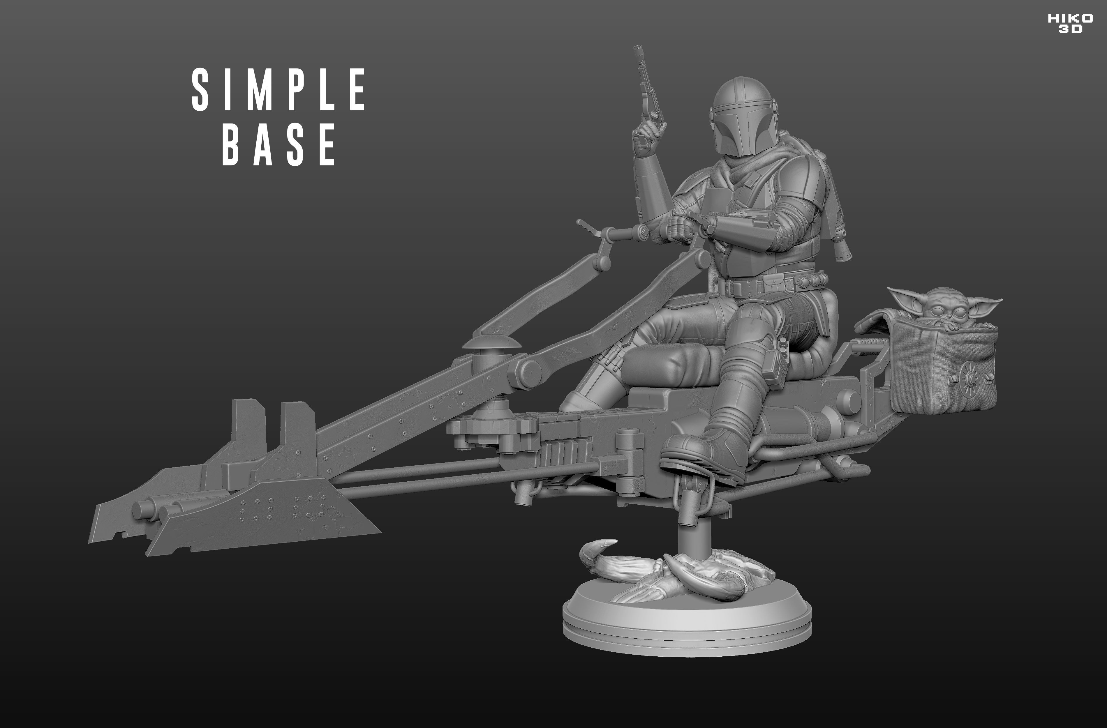 The Mandalorian Diorama 1-6 Scale -  3D print model_26