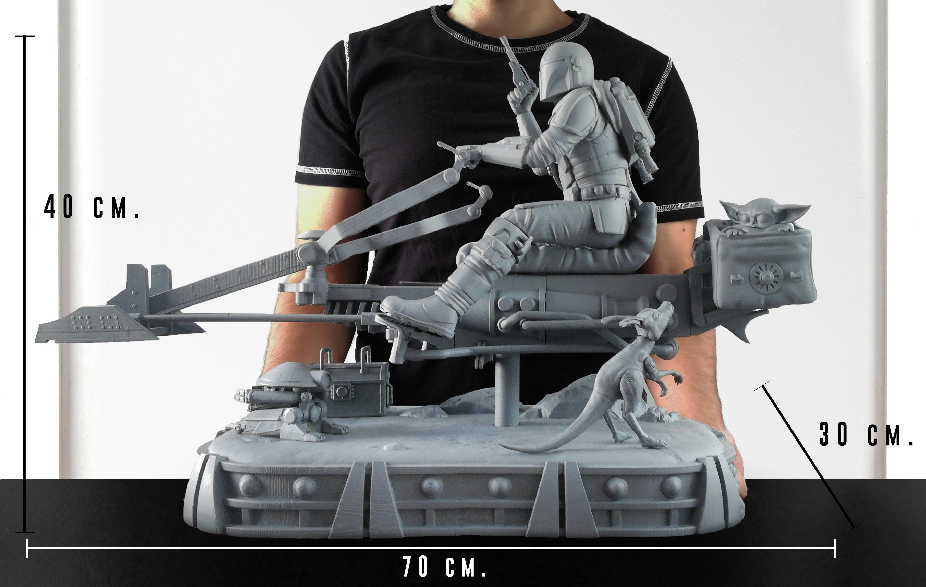 The Mandalorian Diorama 1-6 Scale -  3D print model_2