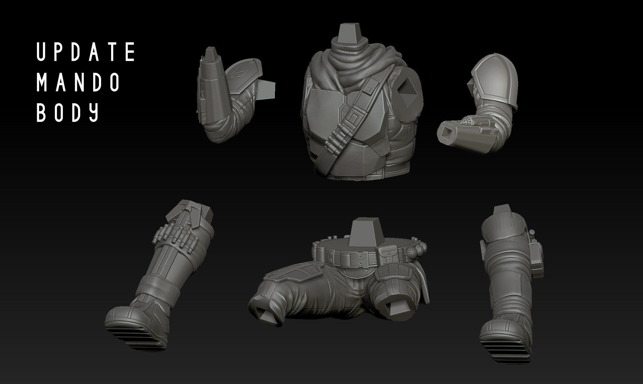 The Mandalorian Diorama 1-6 Scale -  3D print model_14