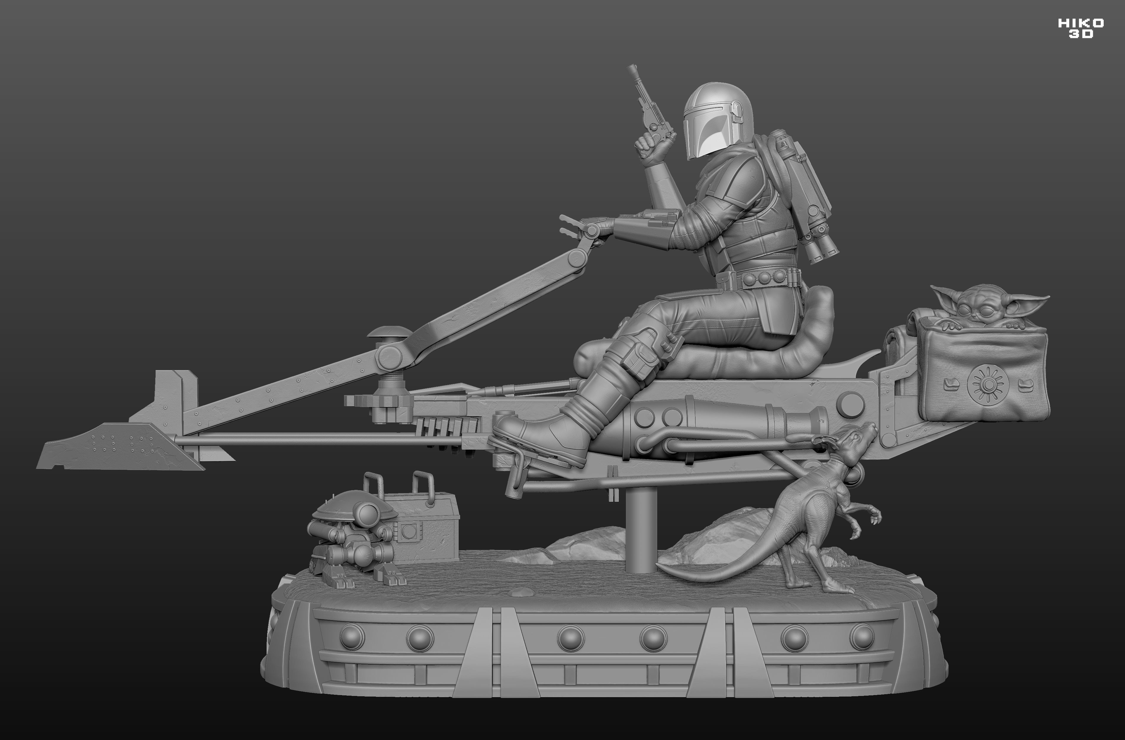 The Mandalorian Diorama 1-6 Scale -  3D print model_31