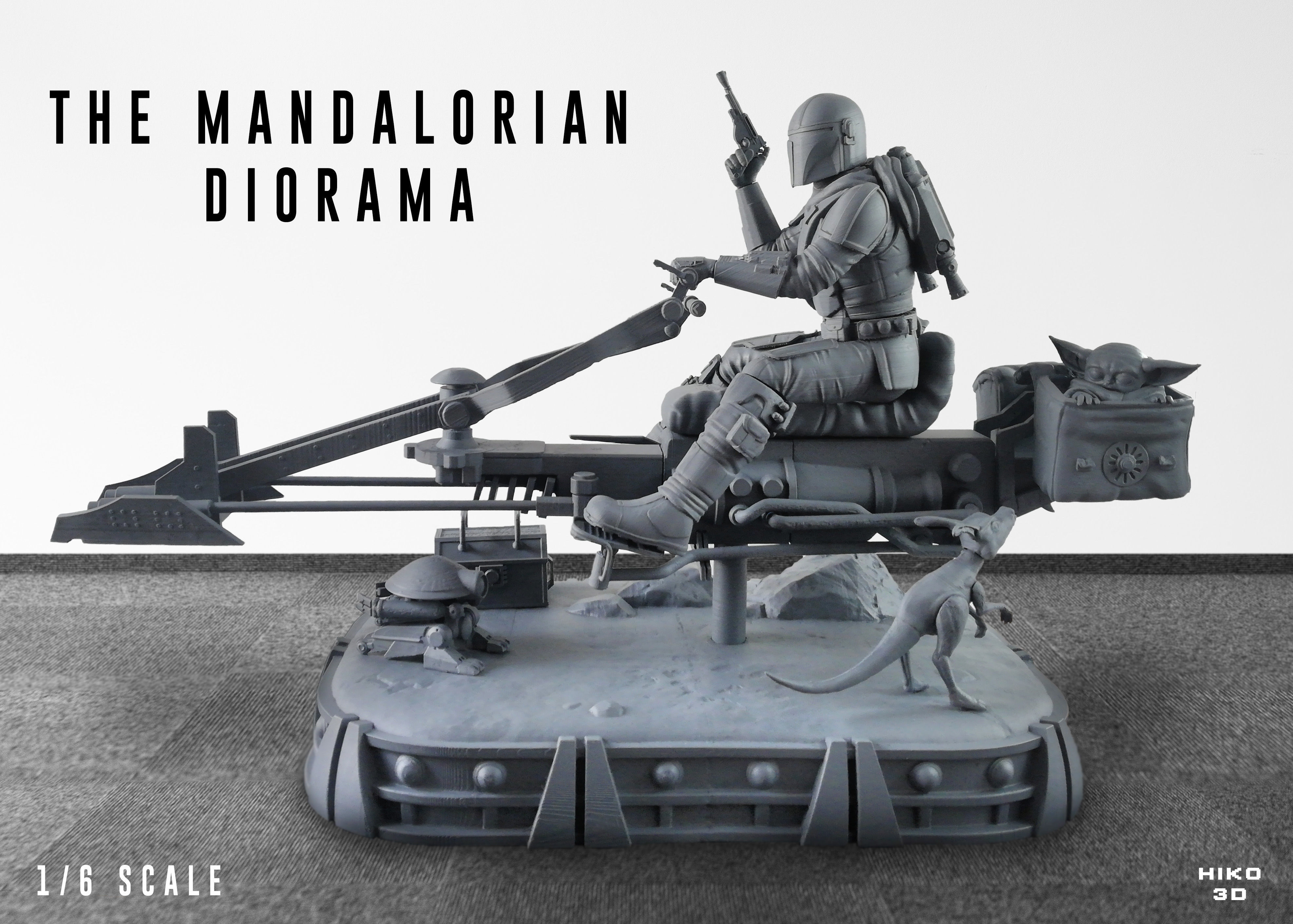 The Mandalorian Diorama 1-6 Scale -  3D print model_42