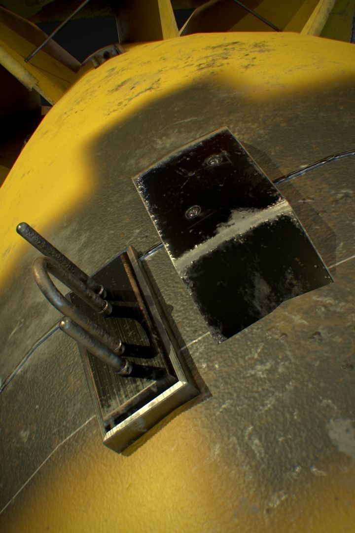 Mark III Atomic Bomb aka Fatman - Game ready low-poly 3d model Low-poly 3D model_9