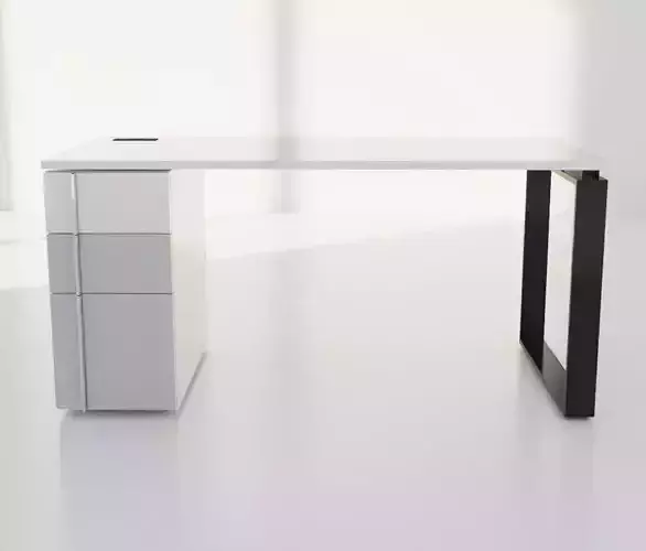 Table modern office desk with drawers