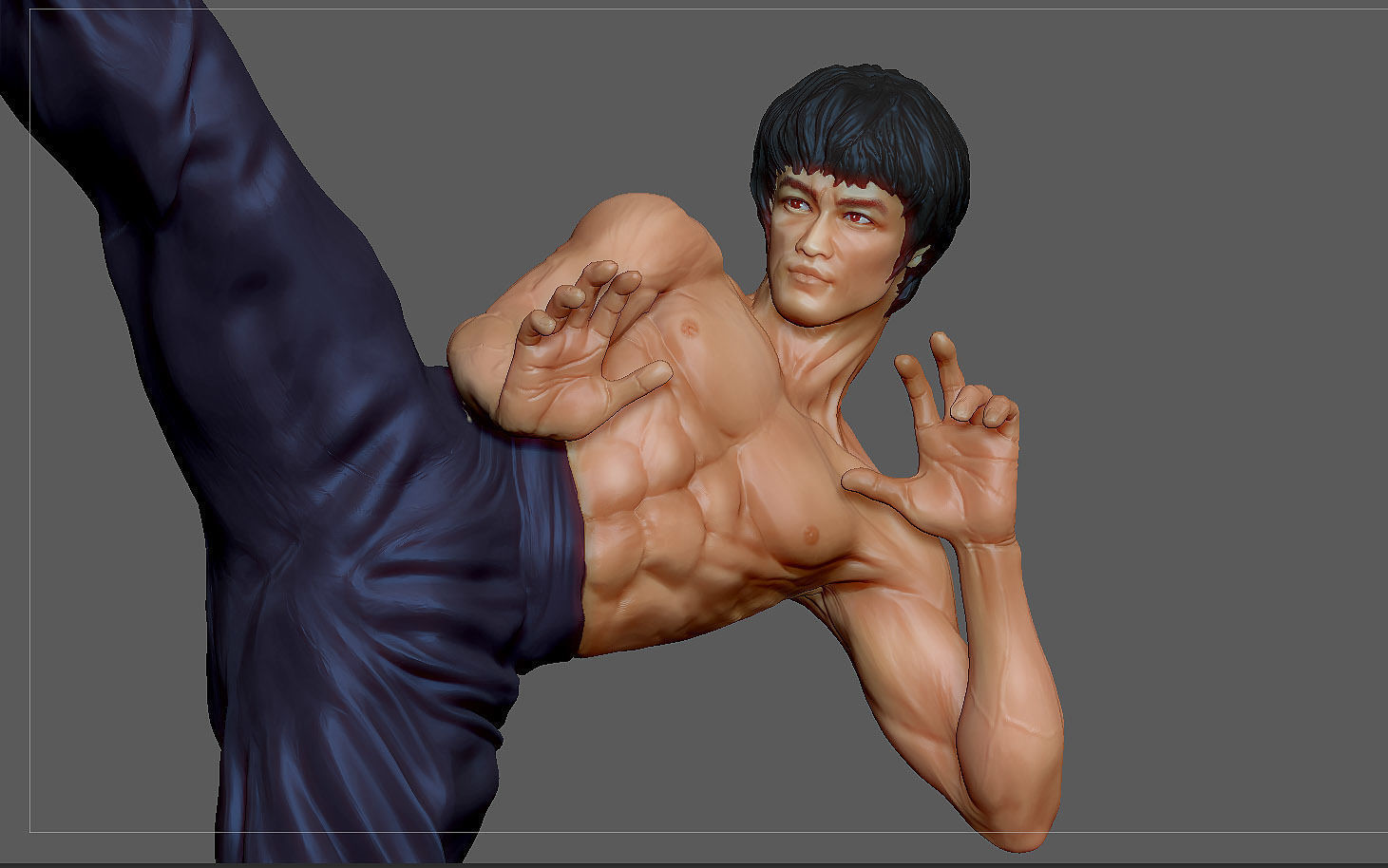 BRUCE LEE STATUE ACTION MOVIE STAR KUNGFU MASTER MARTIAL ARTS 3D print model_10