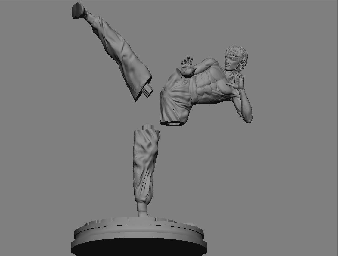 BRUCE LEE STATUE ACTION MOVIE STAR KUNGFU MASTER MARTIAL ARTS 3D print model_12