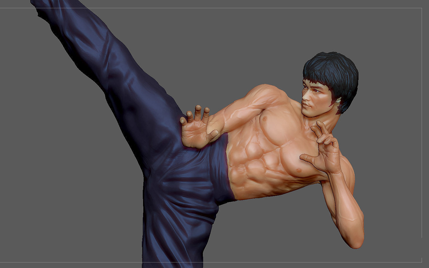 BRUCE LEE STATUE ACTION MOVIE STAR KUNGFU MASTER MARTIAL ARTS 3D print model_5