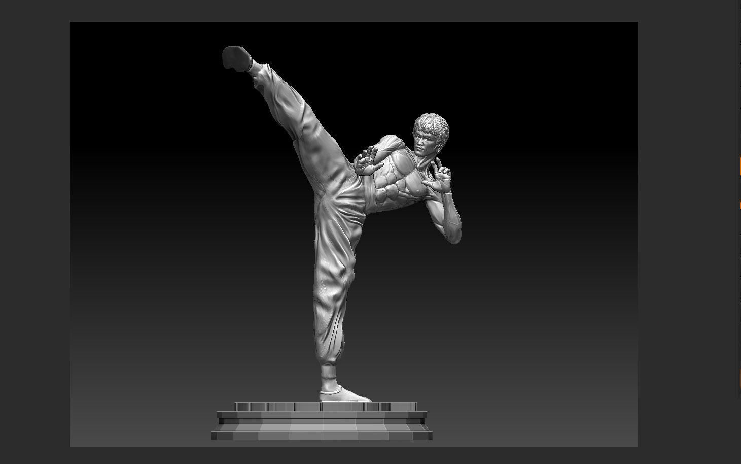 BRUCE LEE STATUE ACTION MOVIE STAR KUNGFU MASTER MARTIAL ARTS 3D print model_1
