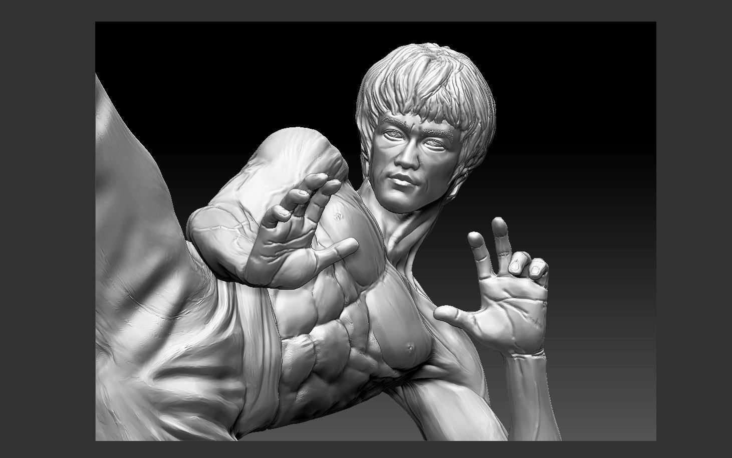 BRUCE LEE STATUE ACTION MOVIE STAR KUNGFU MASTER MARTIAL ARTS 3D print model_8