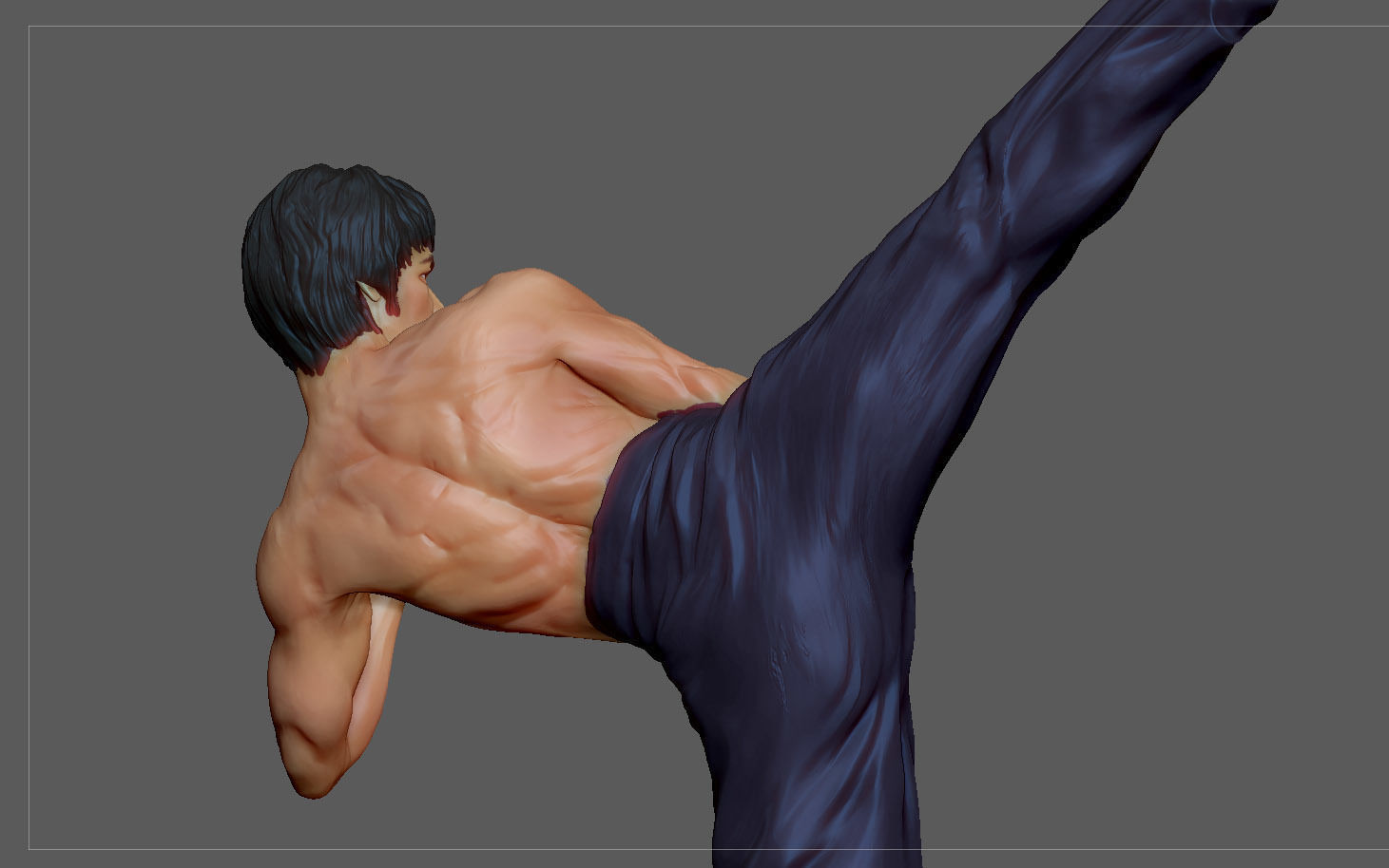 BRUCE LEE STATUE ACTION MOVIE STAR KUNGFU MASTER MARTIAL ARTS 3D print model_11