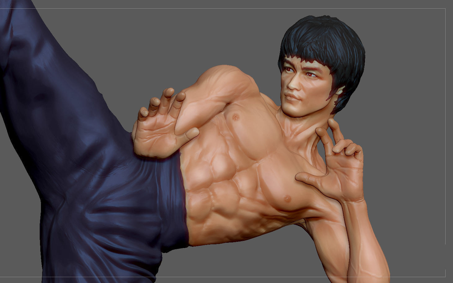 BRUCE LEE STATUE ACTION MOVIE STAR KUNGFU MASTER MARTIAL ARTS 3D print model_9