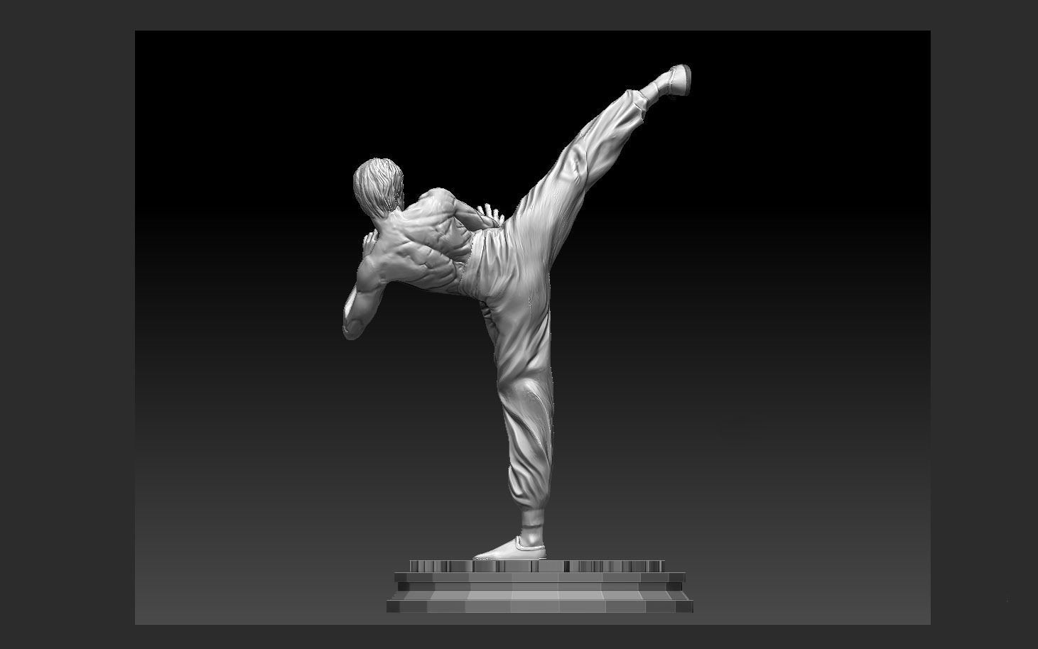 BRUCE LEE STATUE ACTION MOVIE STAR KUNGFU MASTER MARTIAL ARTS 3D print model_6