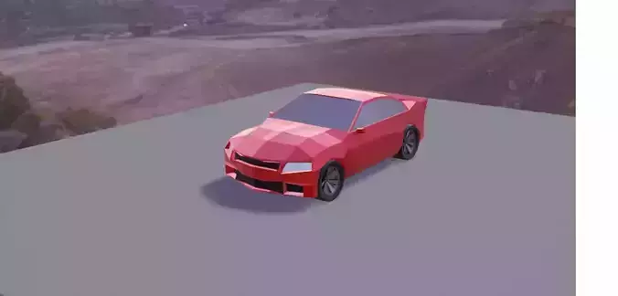 low poly sport car