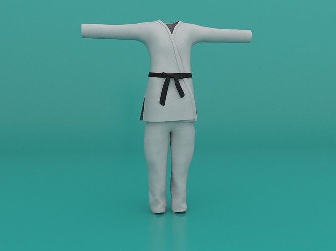 Karate Suit Low-poly 3D model