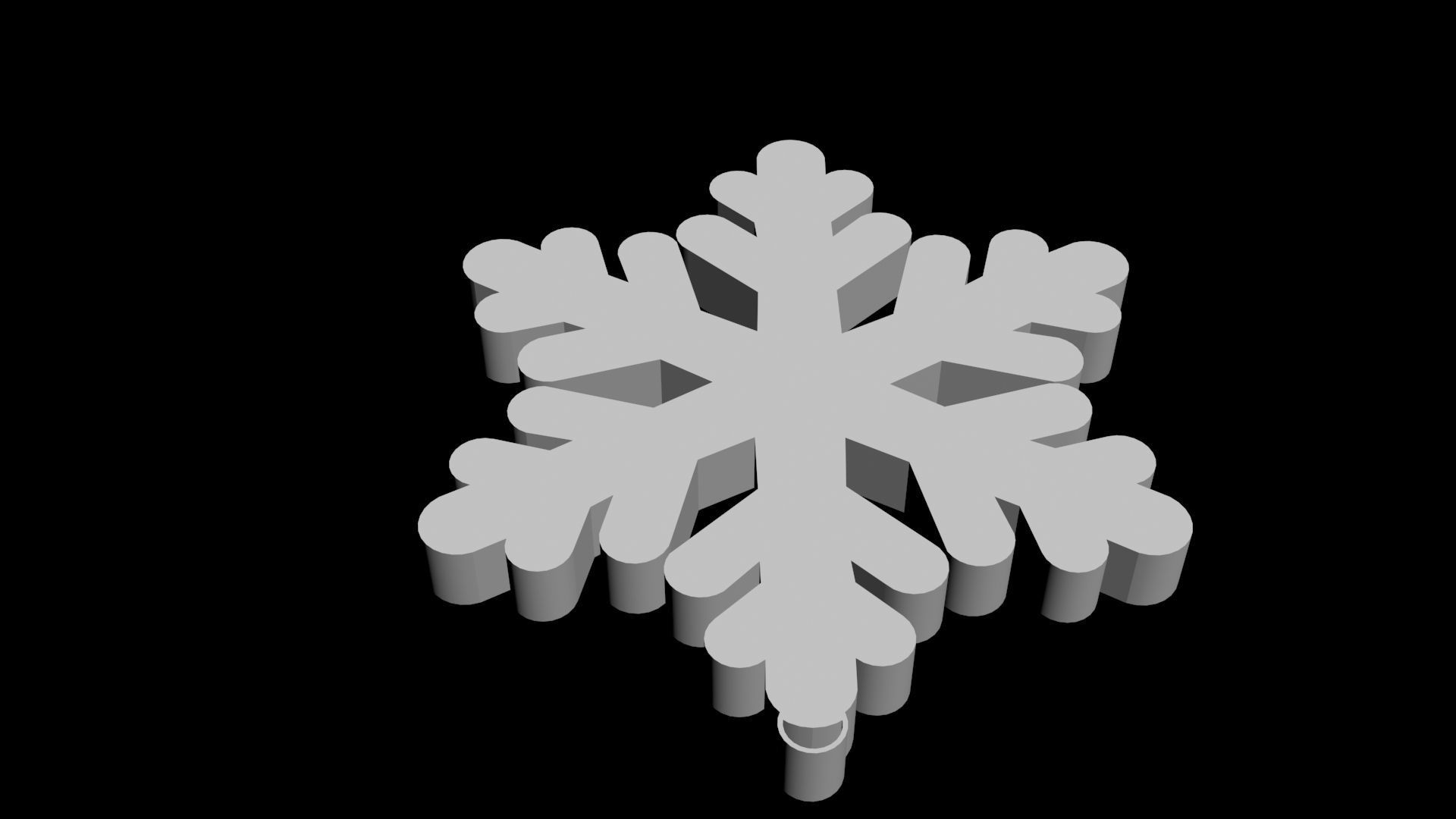  Snowflake Necklace  3D print model_4