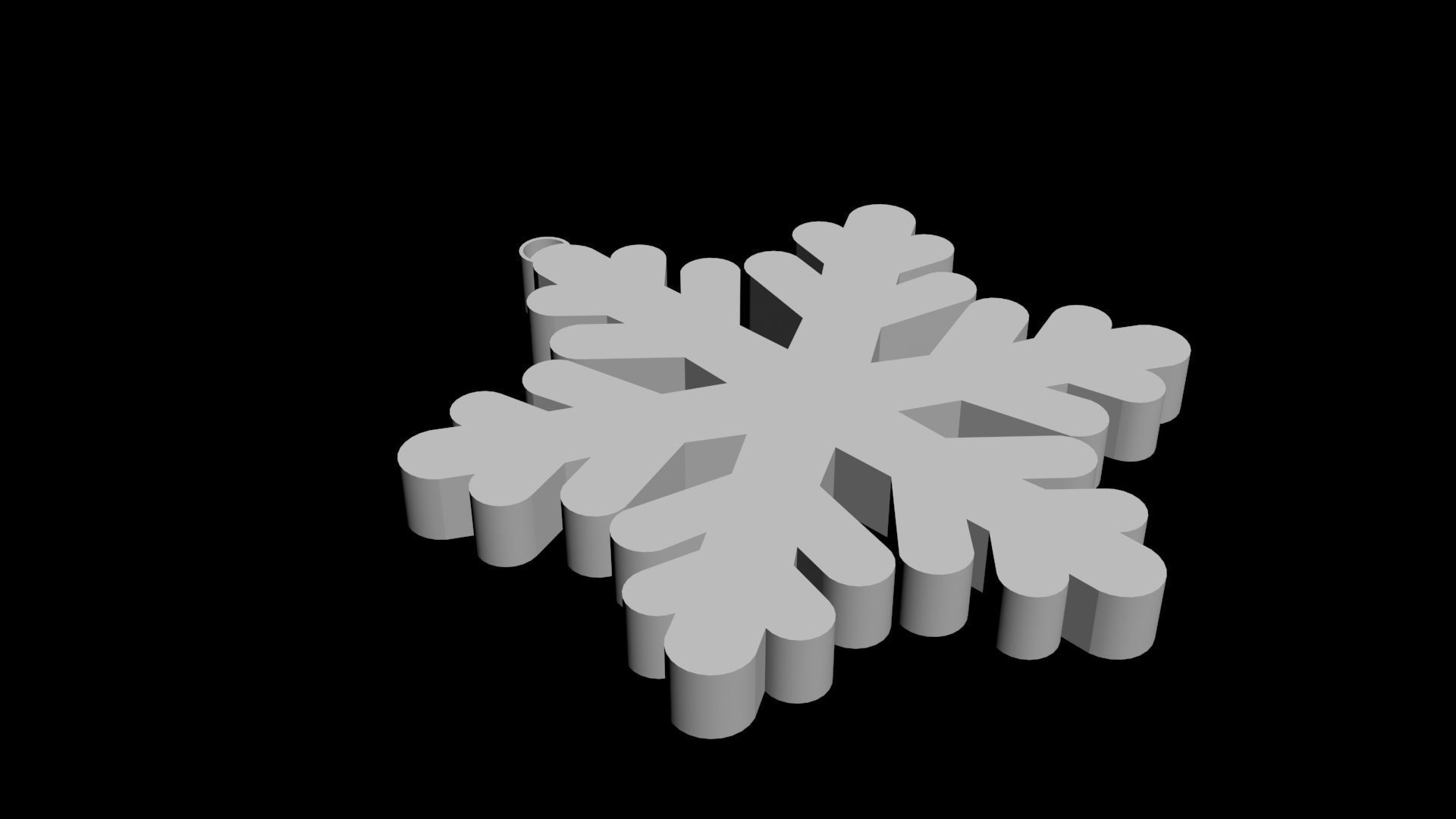  Snowflake Necklace  3D print model_5
