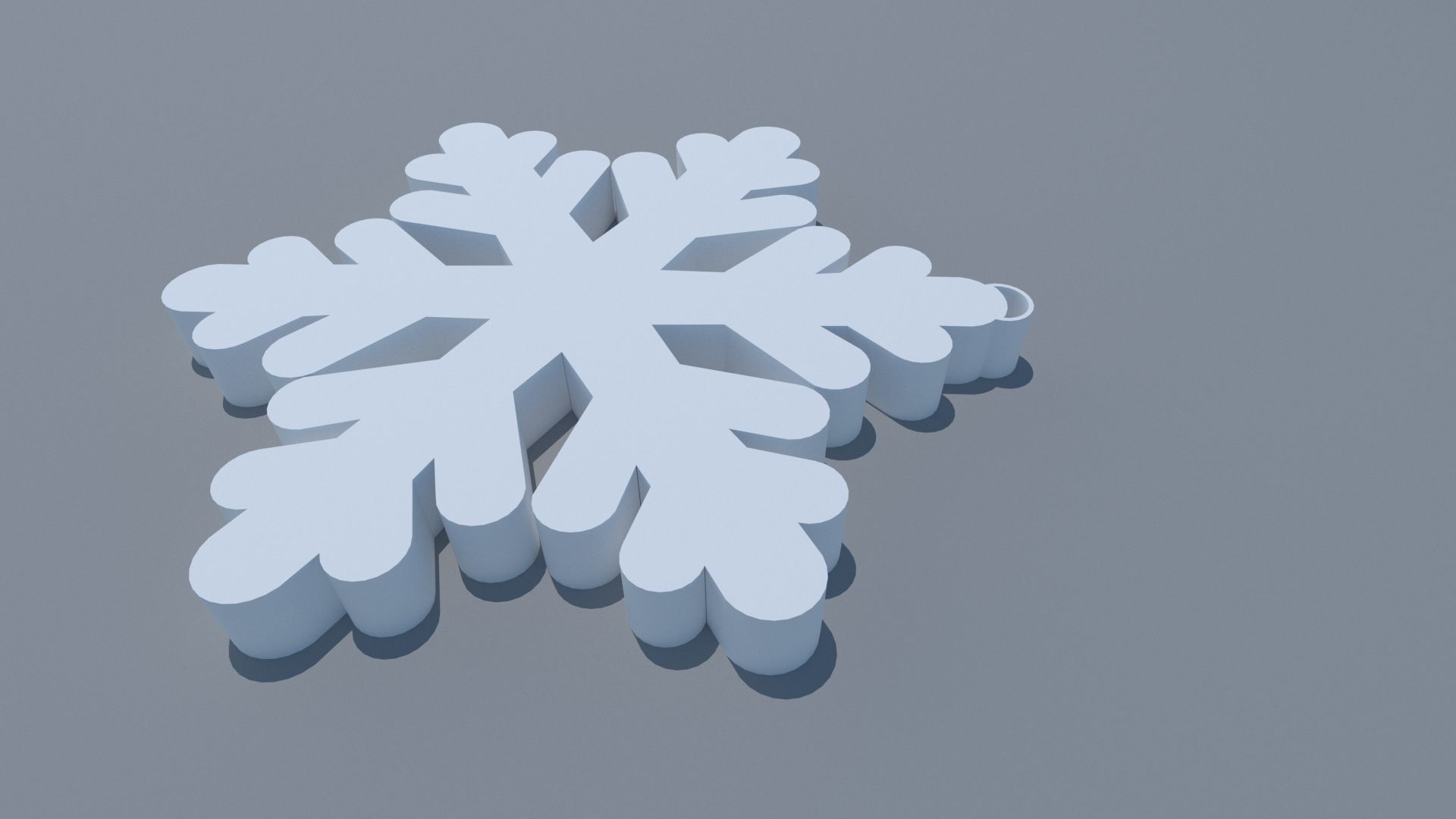  Snowflake Necklace  3D print model_2