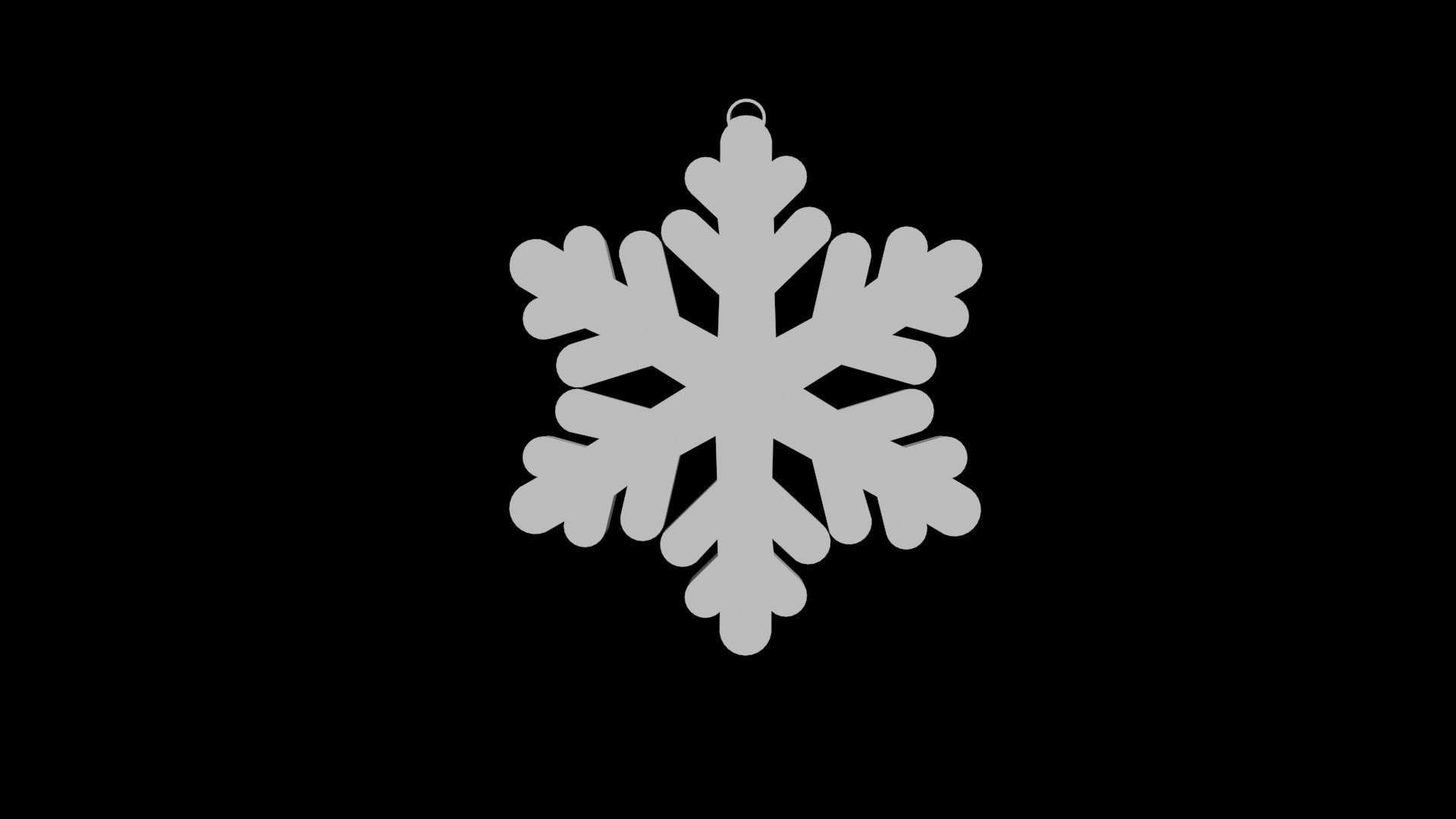  Snowflake Necklace  3D print model_3