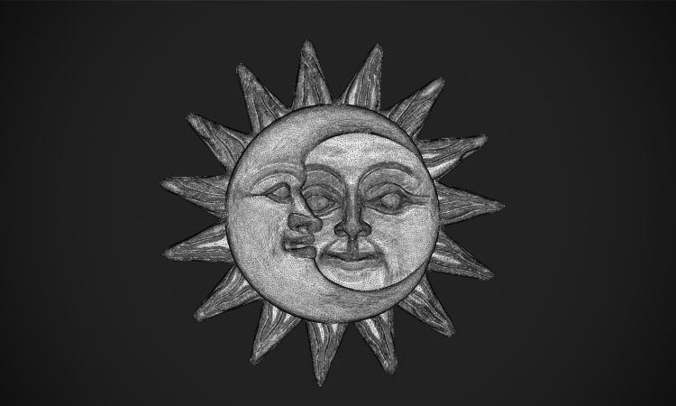 Sun and Moon Pendant 3D print model_10