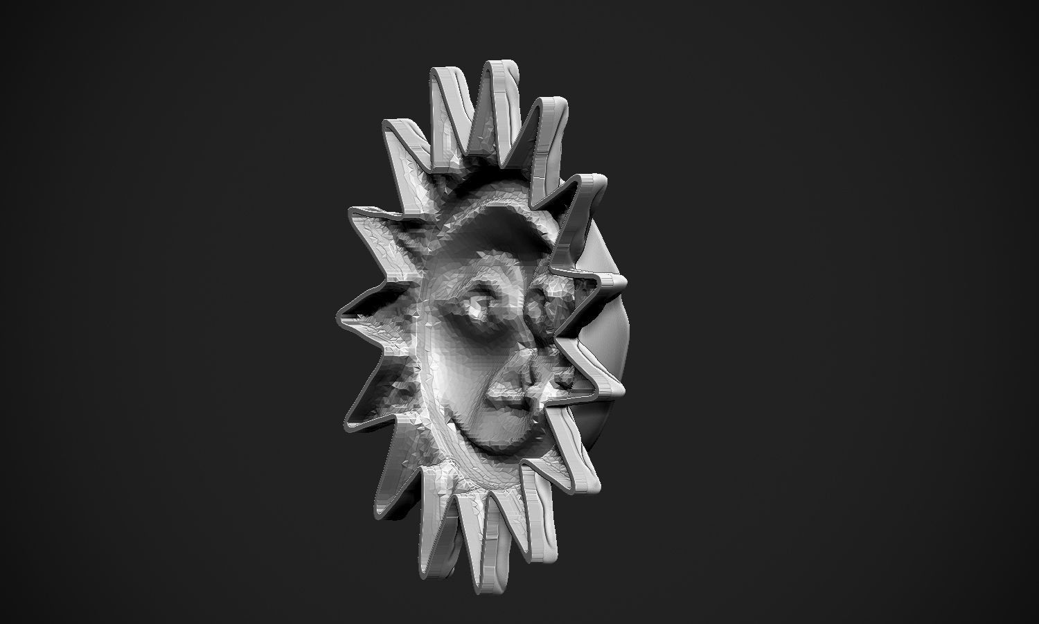 Sun and Moon Pendant 3D print model_16