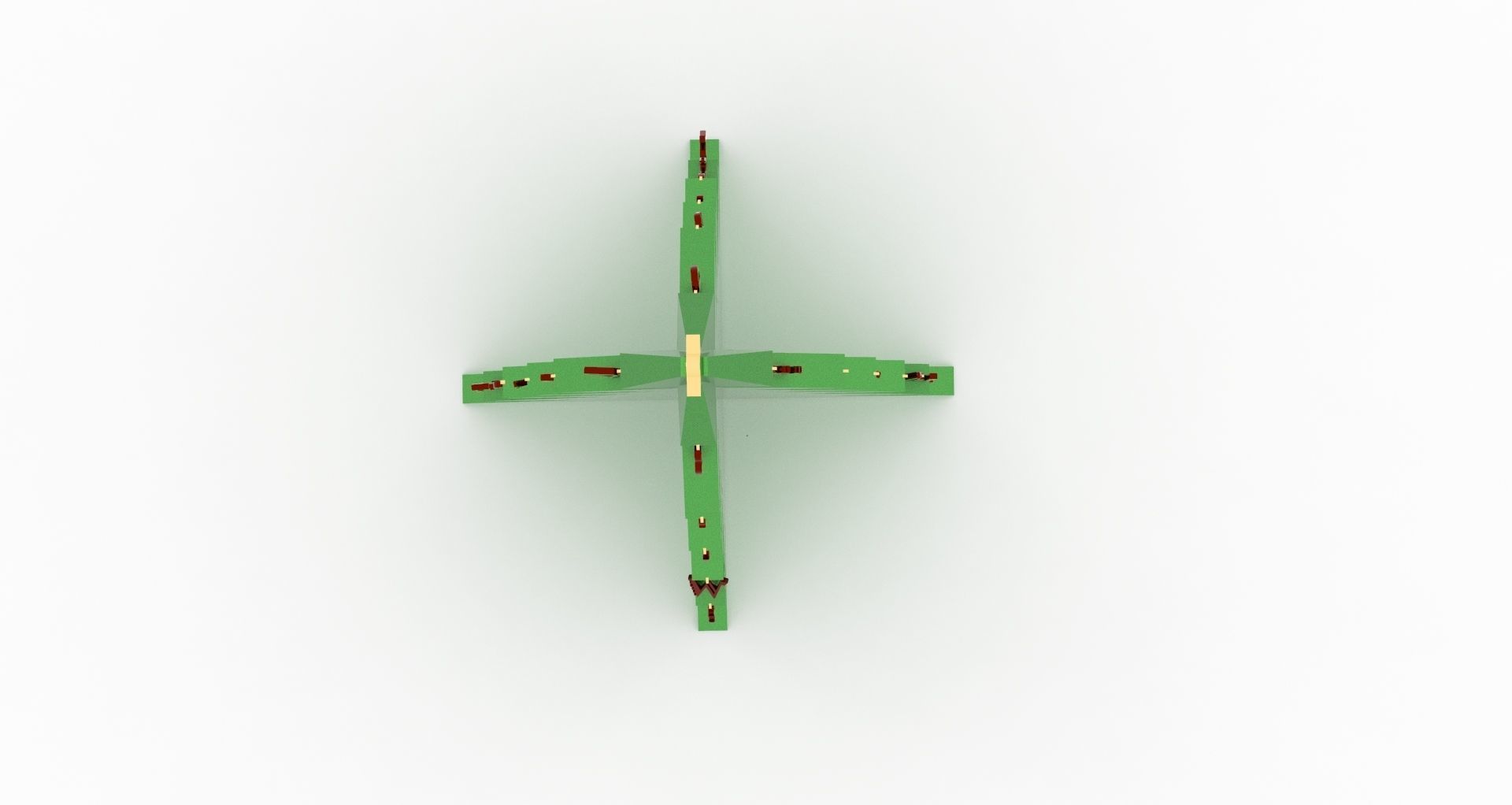 Alphabetical Christmas Tree with One Feet Height 3D print model_5