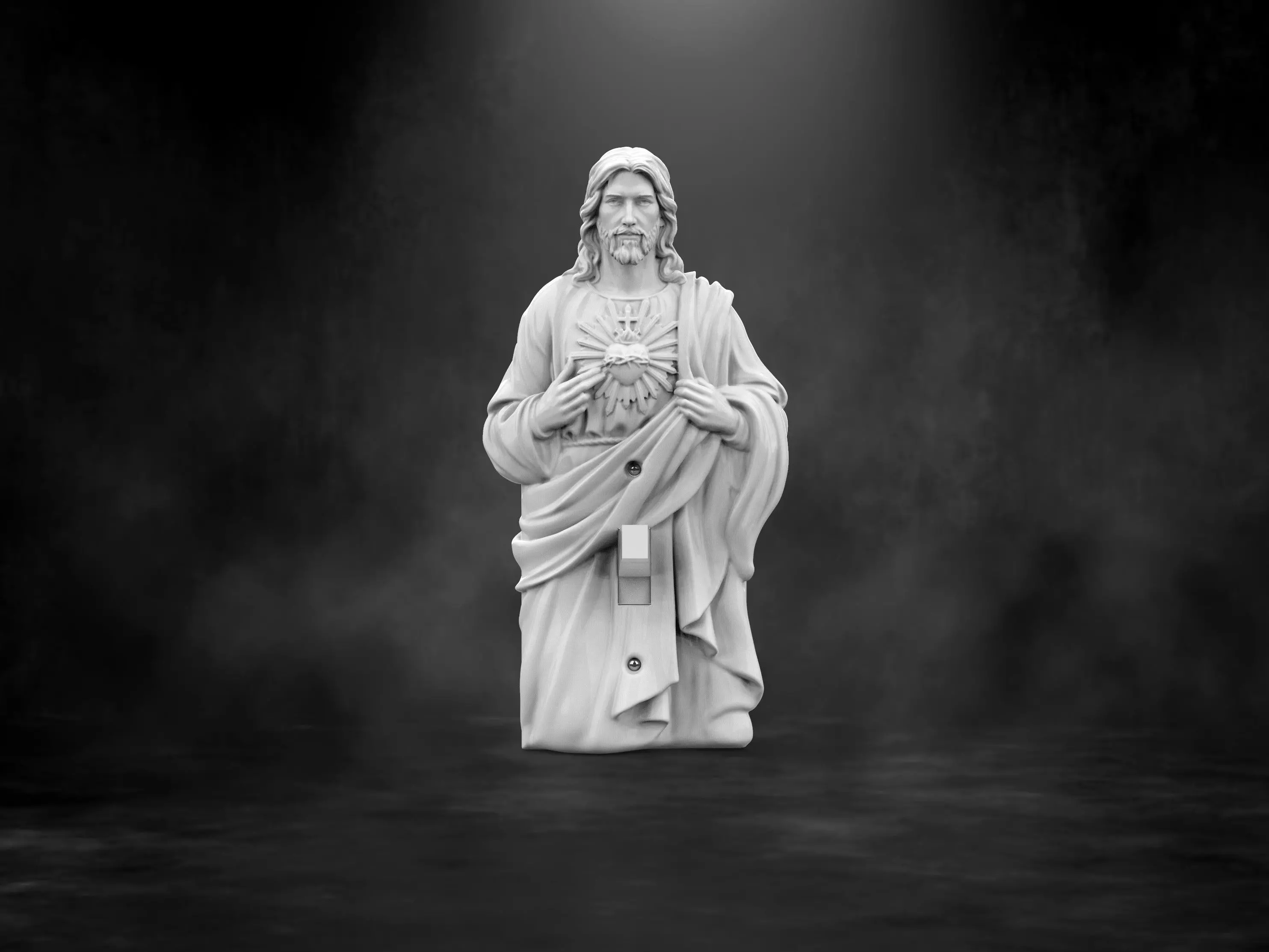 Jesus light switch cover 3D print model_0