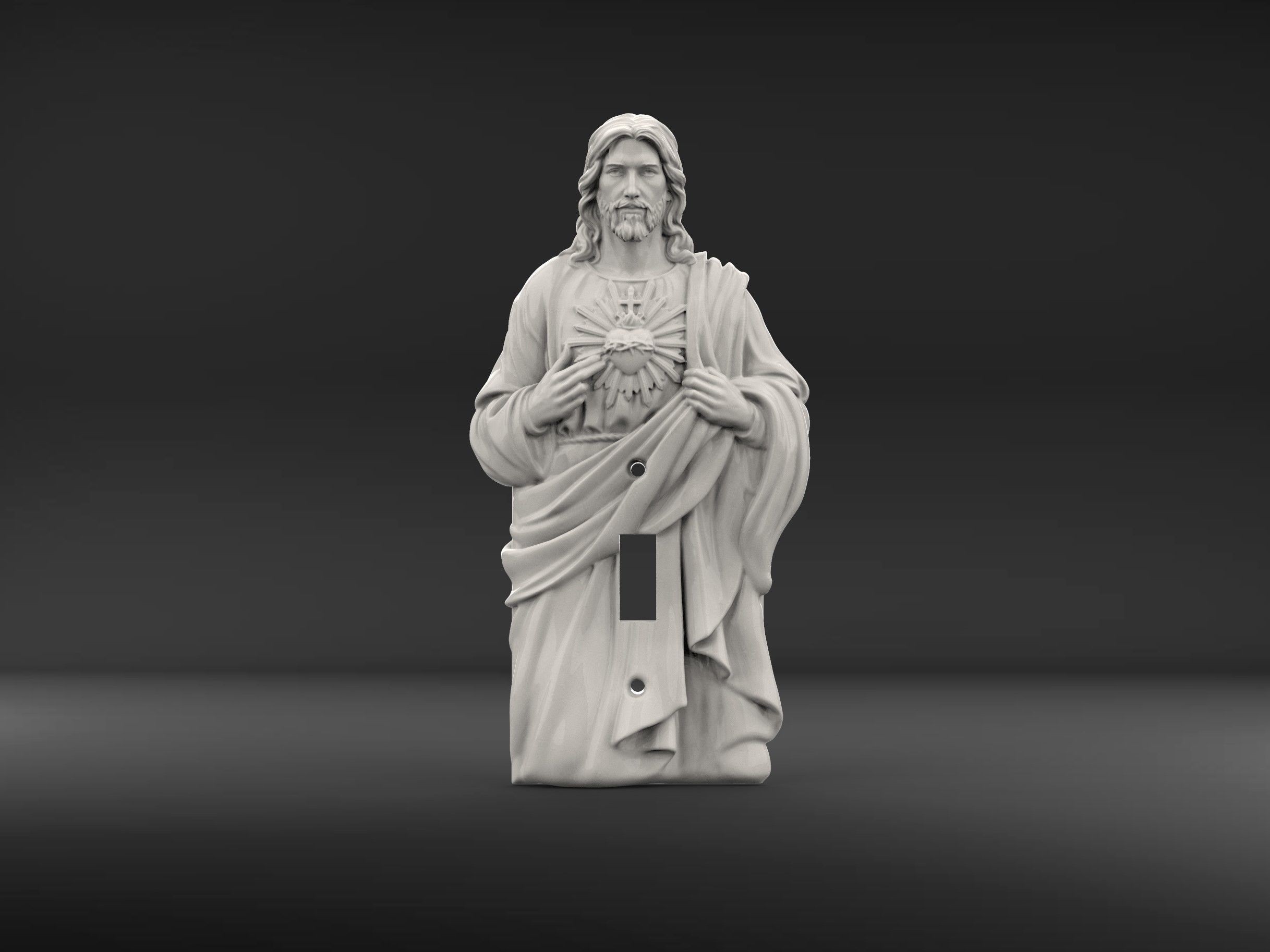 Jesus light switch cover 3D print model_4