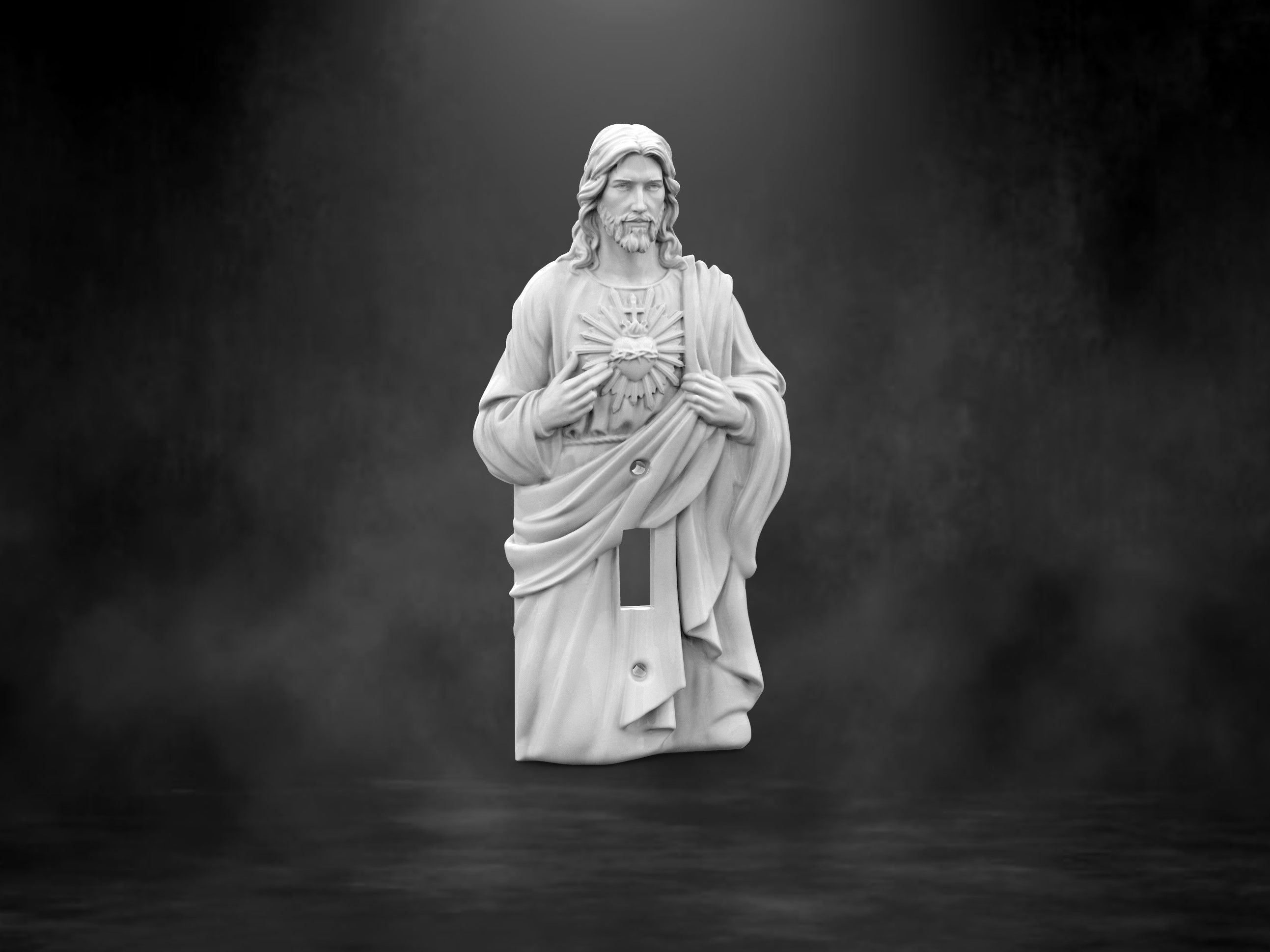Jesus light switch cover 3D print model_3