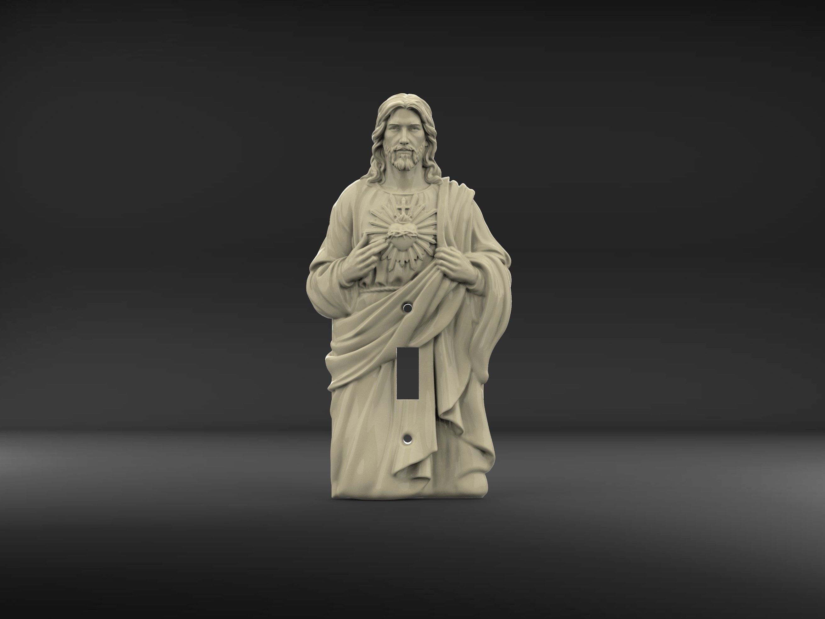 Jesus light switch cover 3D print model_5