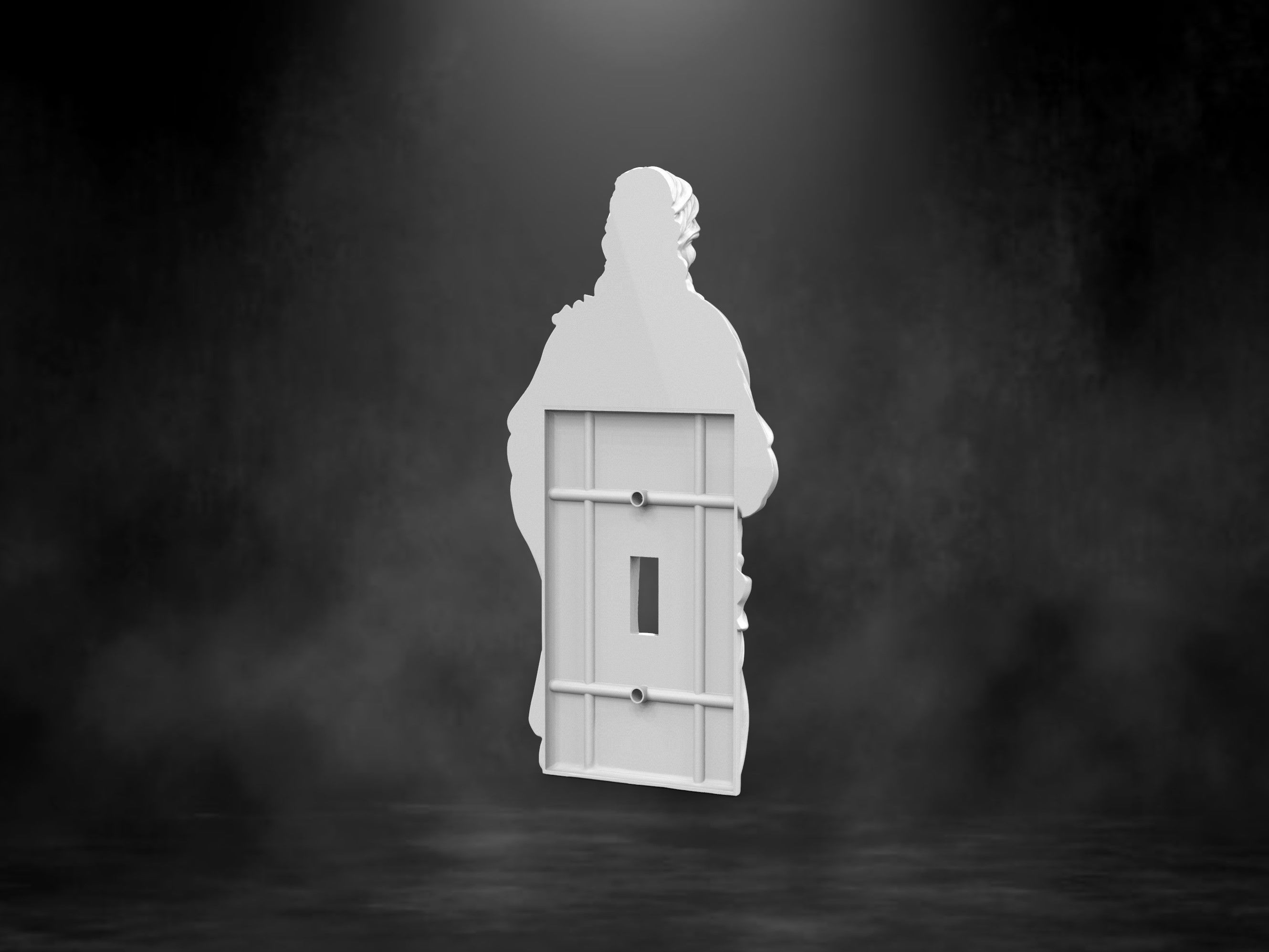 Jesus light switch cover 3D print model_2