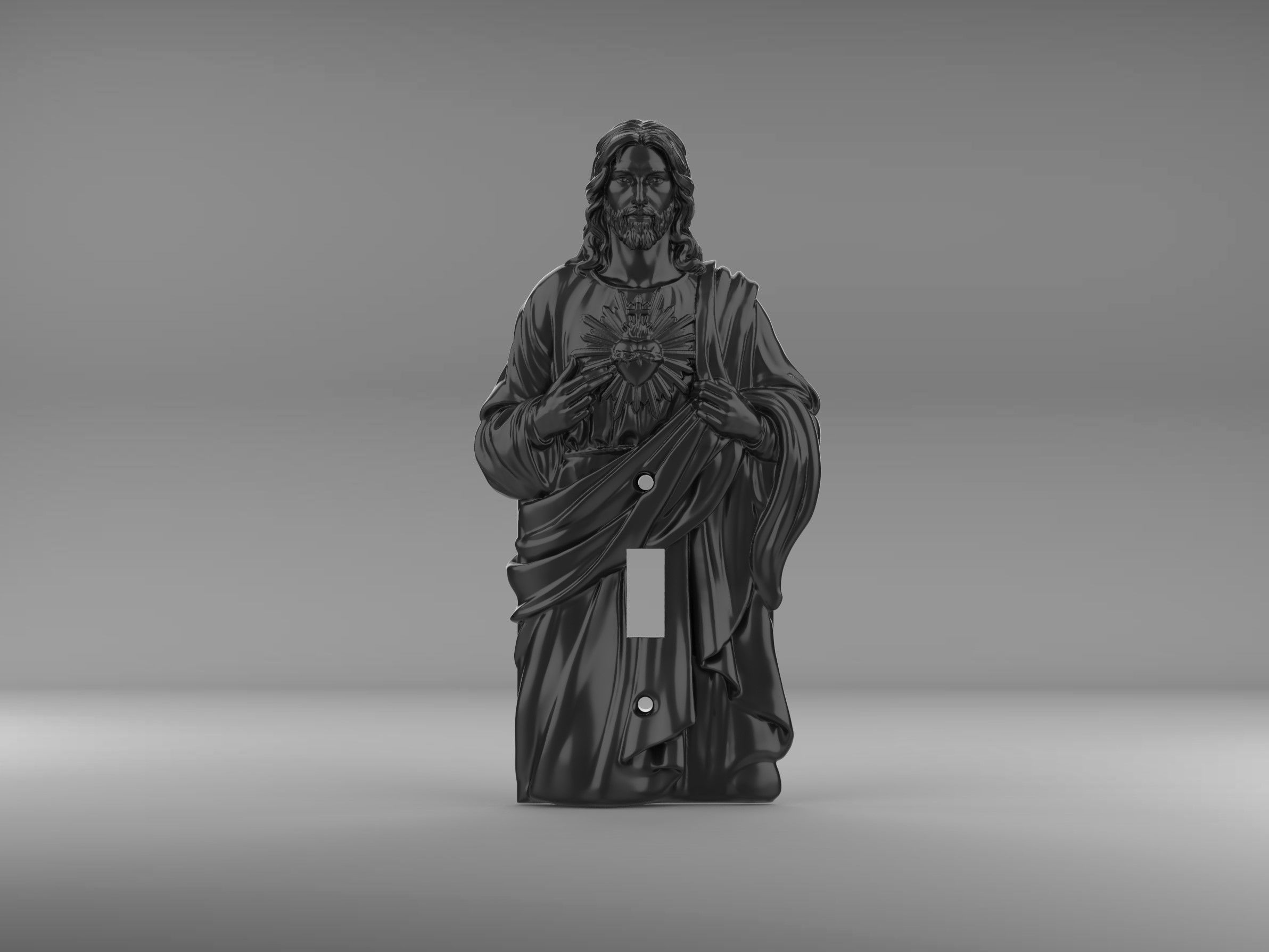Jesus light switch cover 3D print model_6