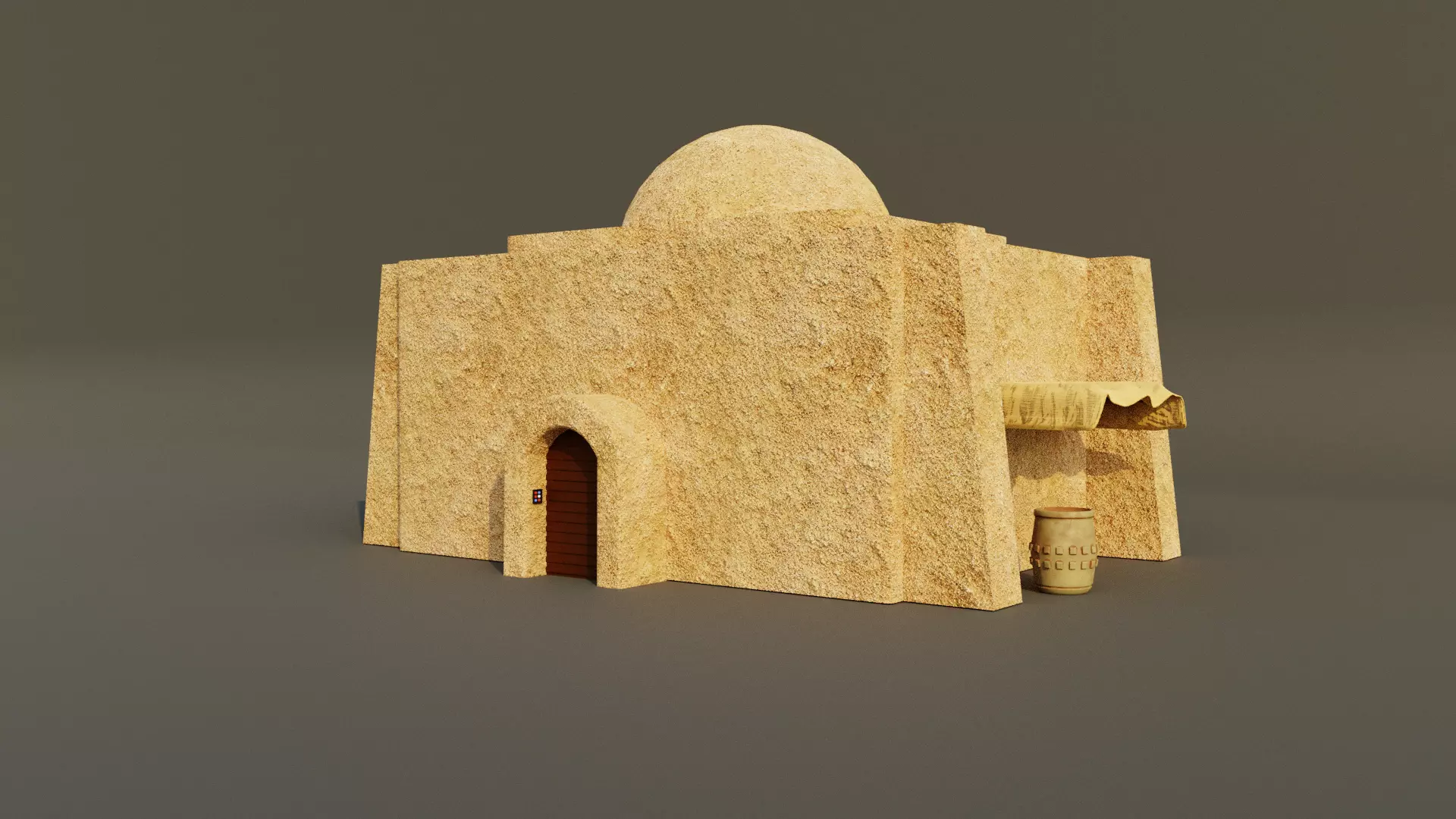 Tatooine Building and Accessories 3D model_0