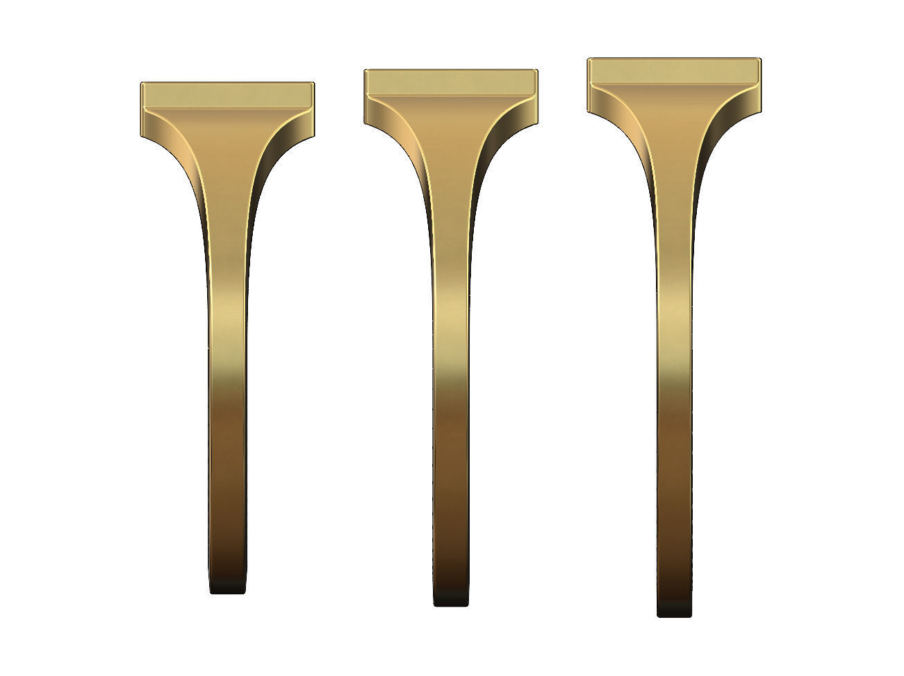 Engravable Rectangular signet ring 3D print model_3