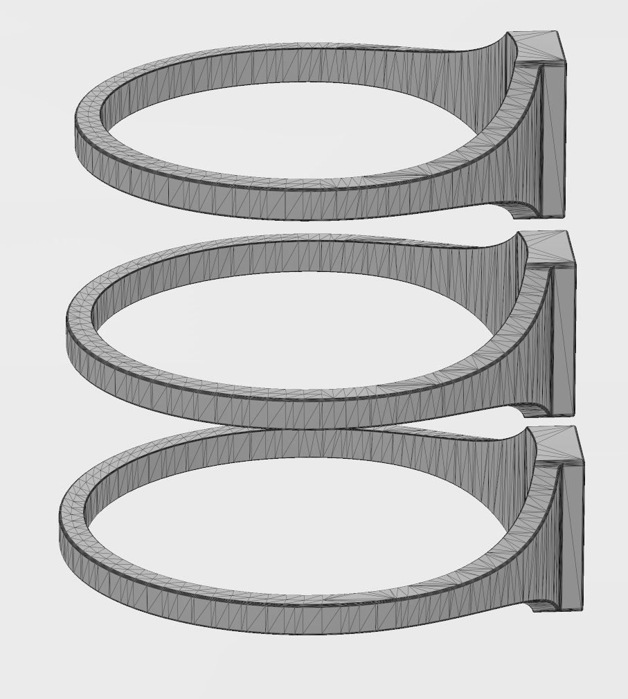 Engravable Rectangular signet ring 3D print model_15