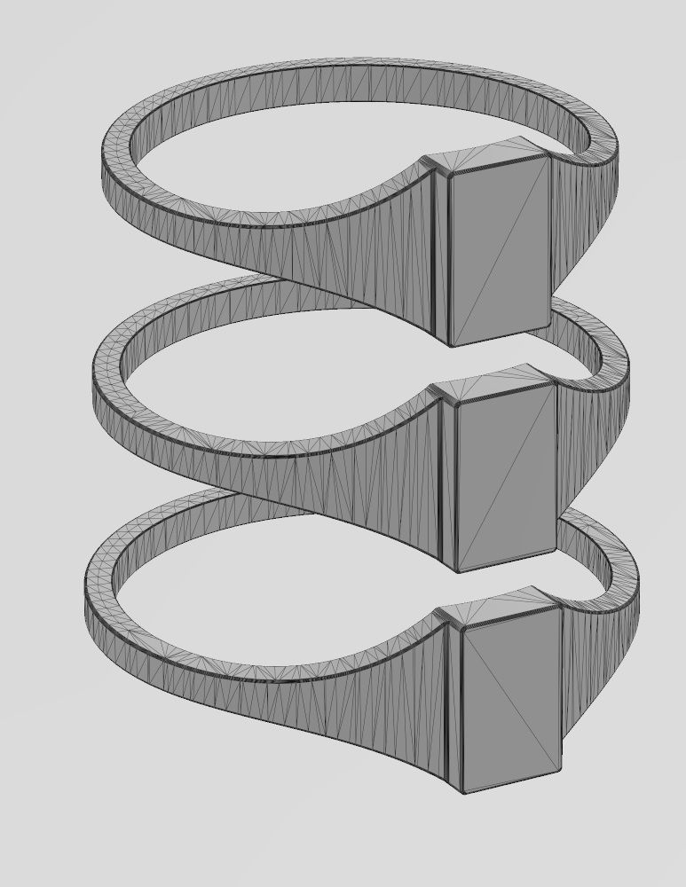 Engravable Rectangular signet ring 3D print model_13