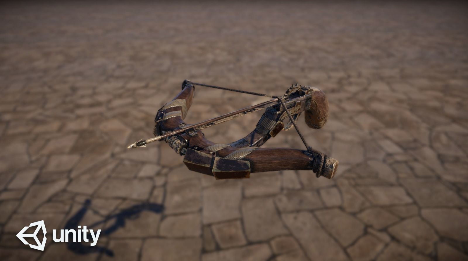One handed crossbow Low-poly 3D model_4