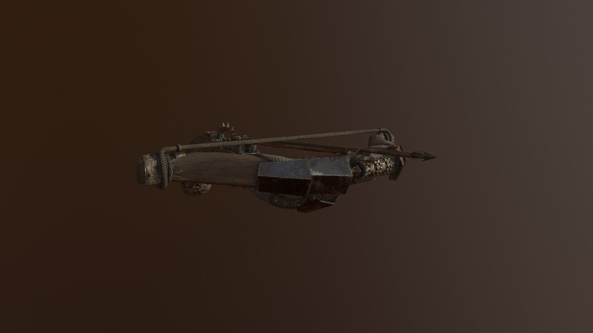 One handed crossbow Low-poly 3D model_22