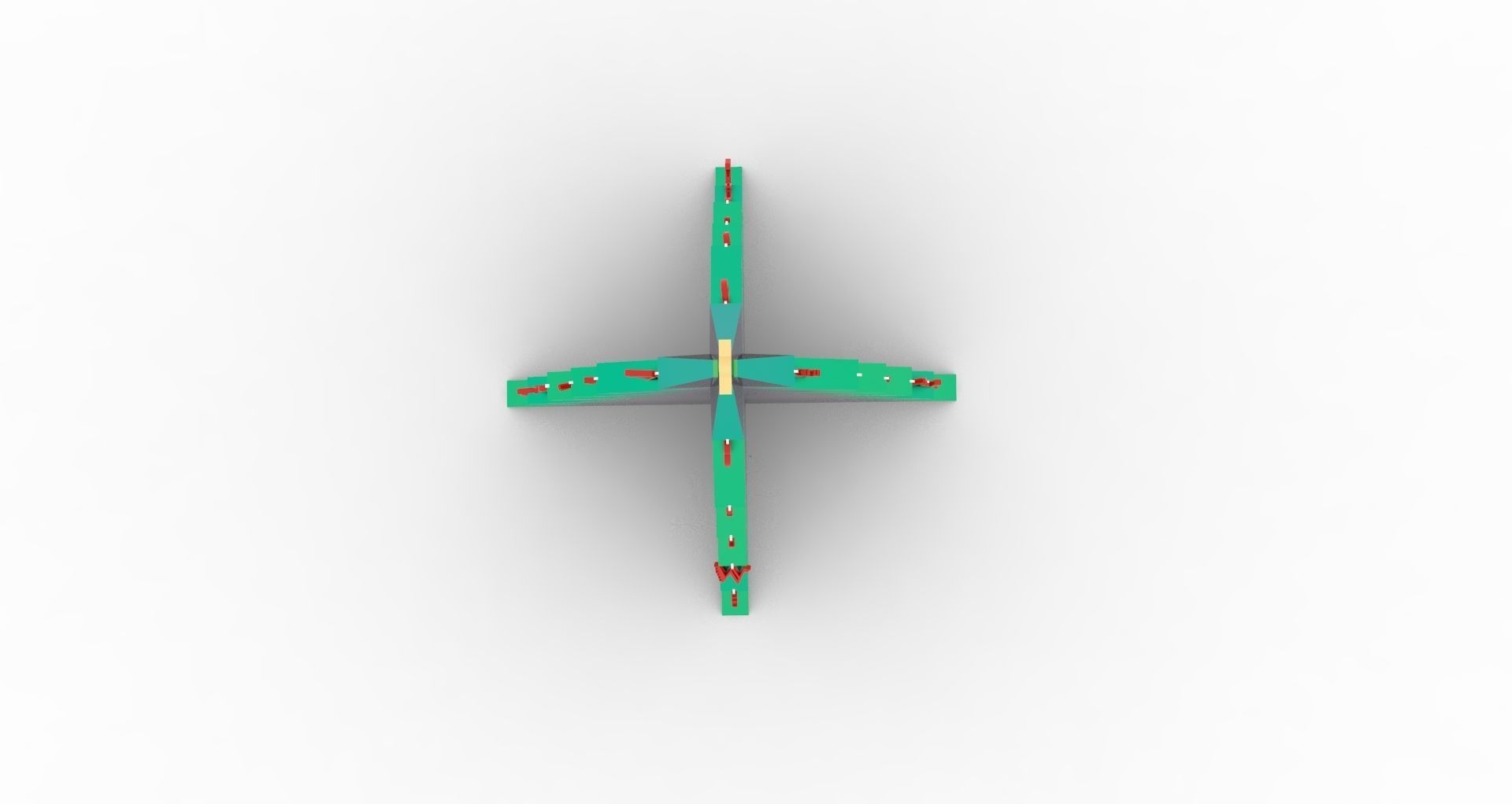 Alphabetical Christmas Tree with Two Feet Height 3D print model_4