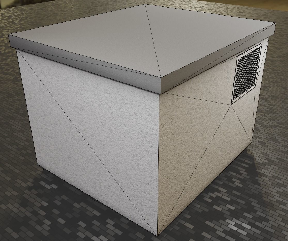 Public Toilet 2 Low-poly 3D model_14