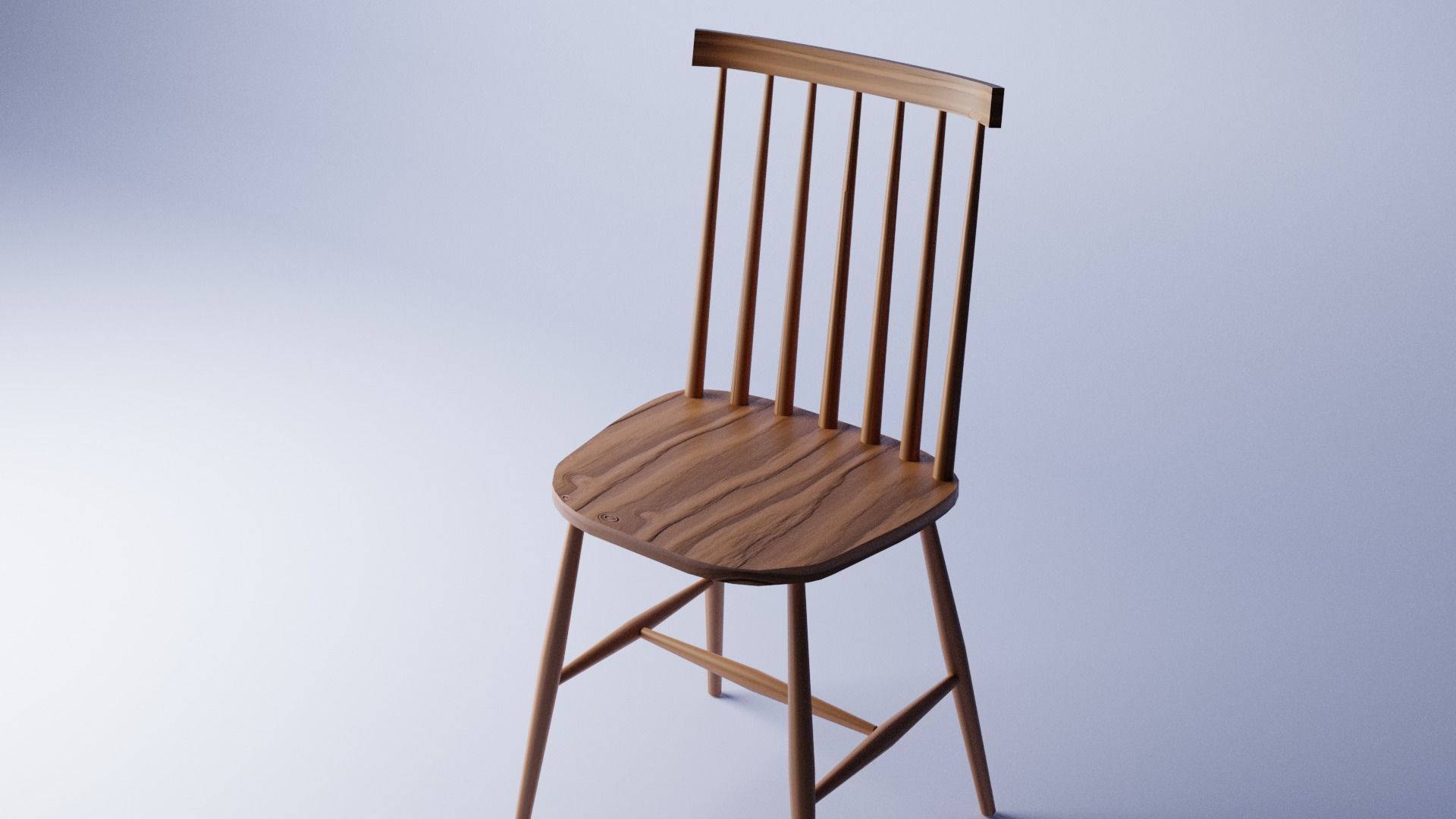 Wooden Chair 3D model_2