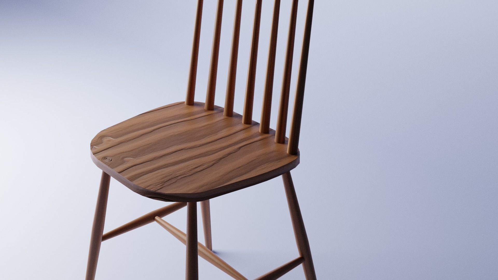 Wooden Chair 3D model_1