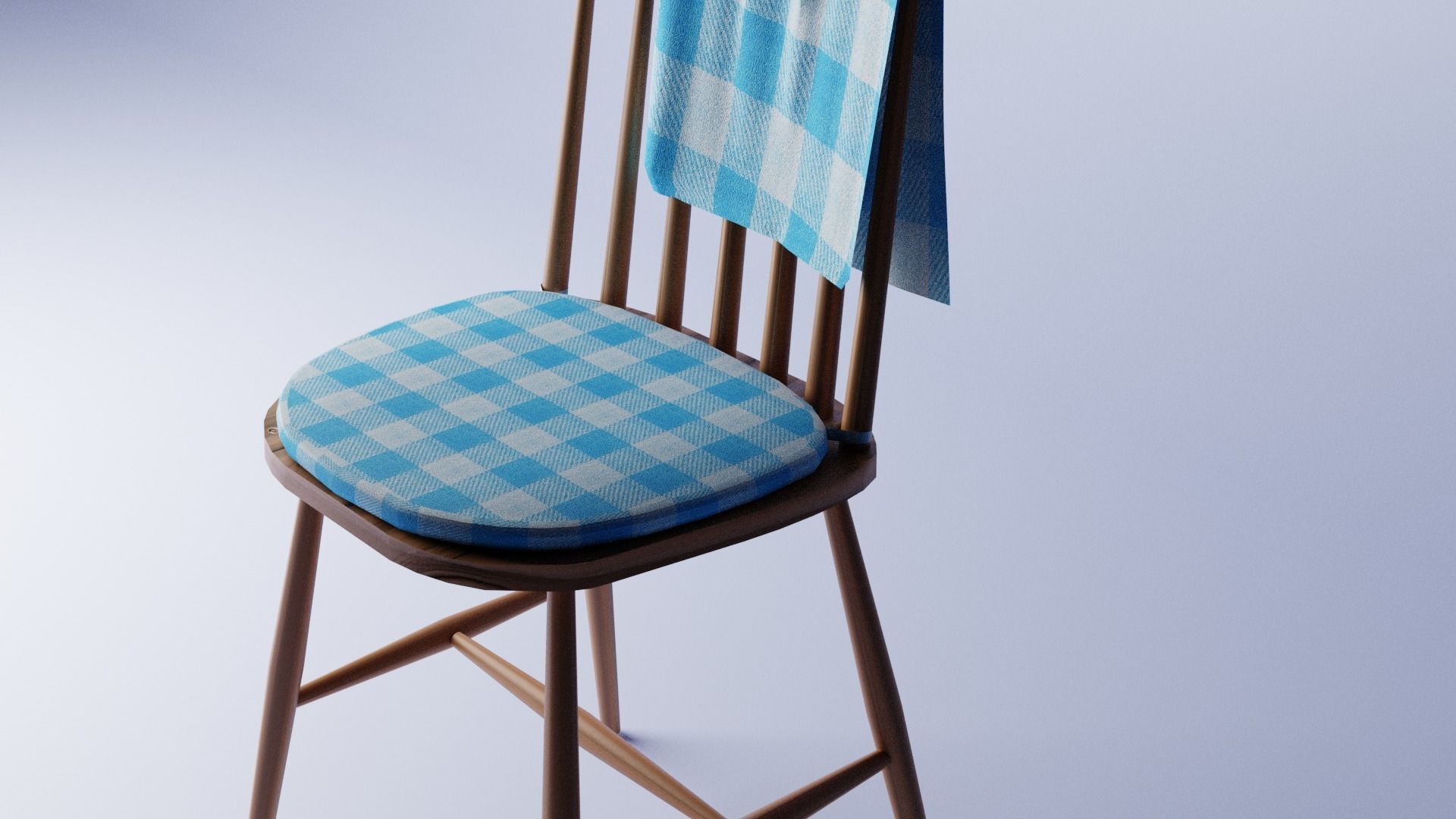 Wooden Chair 3D model_4