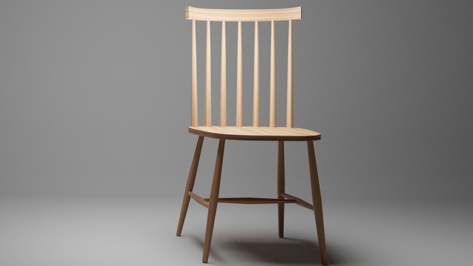 Wooden Chair 3D model_7