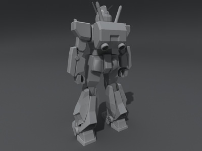 Gundam robot Free 3D model_4