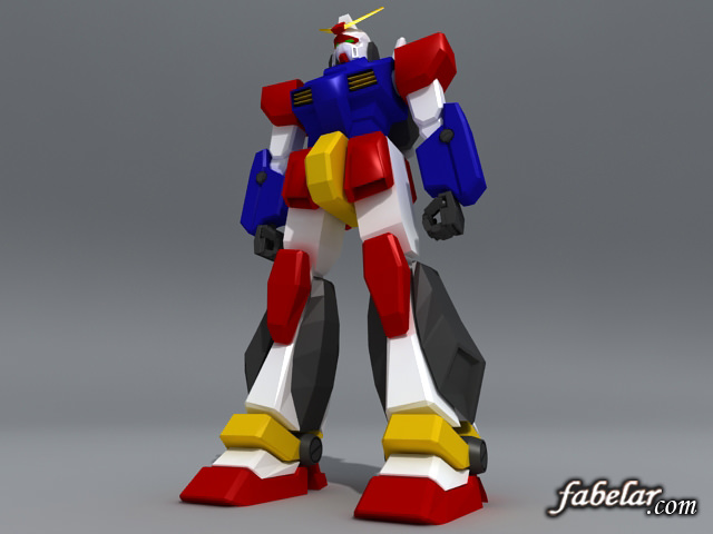 Gundam robot Free 3D model_2
