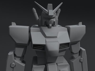 Gundam robot Free 3D model_3