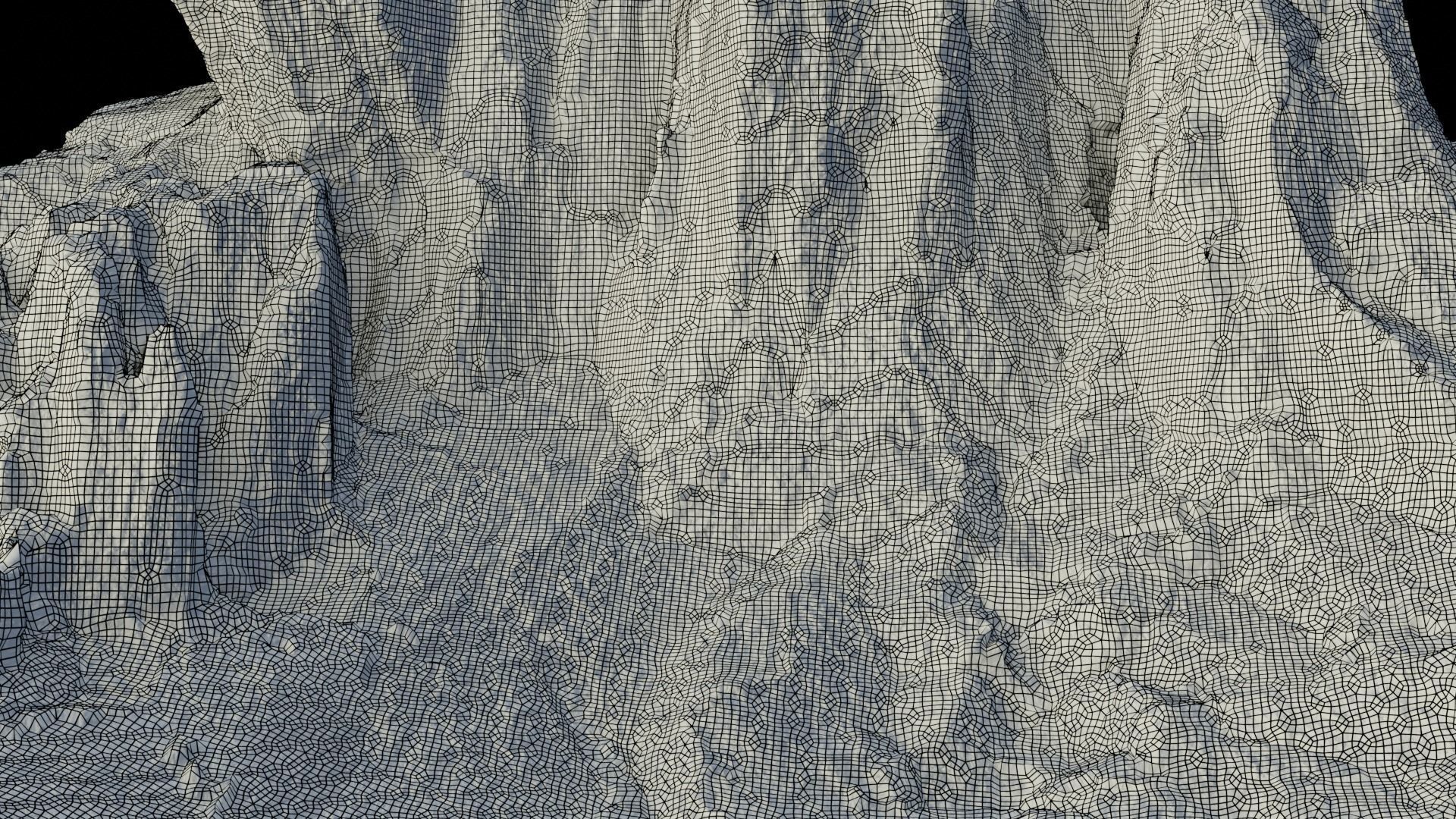 rocky mountain Low-poly 3D model_7