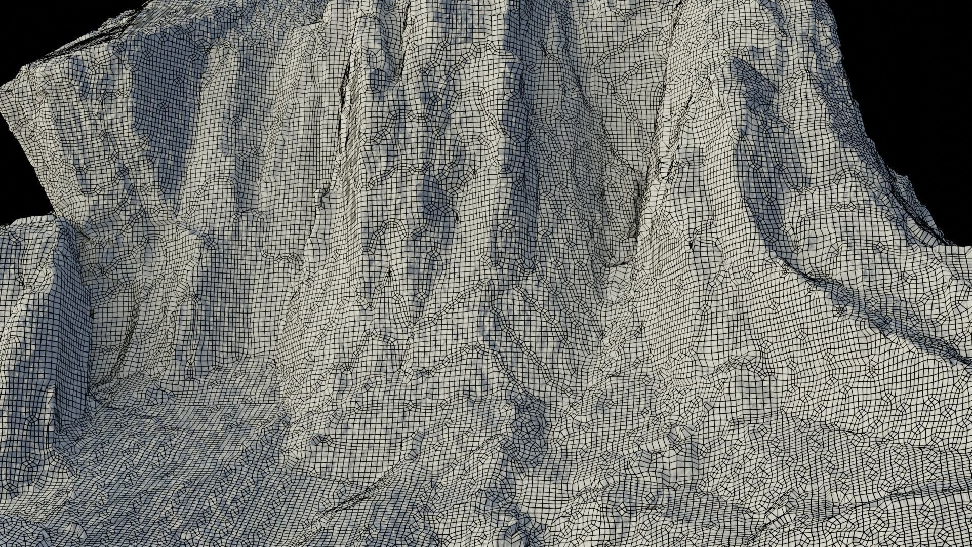 rocky mountain Low-poly 3D model_8