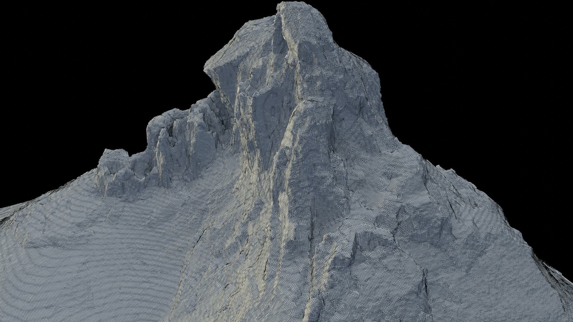 rocky mountain Low-poly 3D model_6