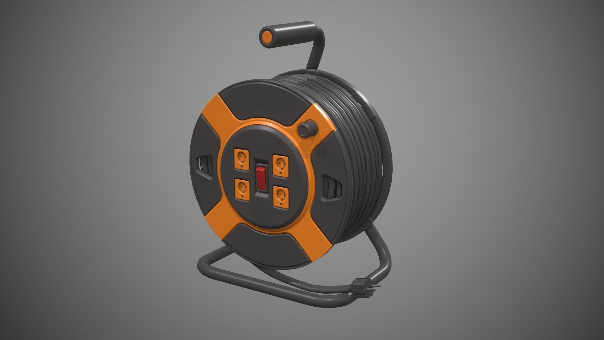 Power Station Portable Outlet Low-poly 3D model_5
