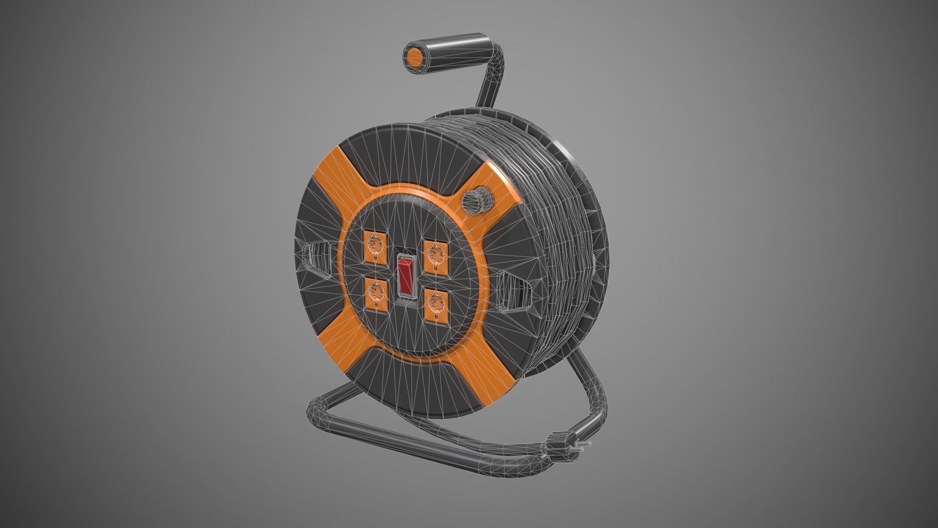 Power Station Portable Outlet Low-poly 3D model_14